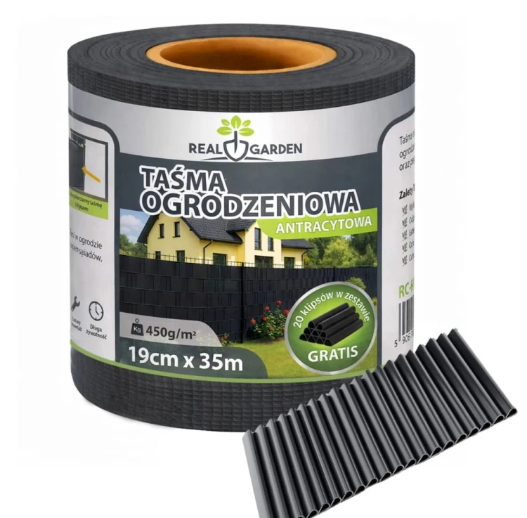 TAŚMA OGRODZENIOWA 19cmx35m OSŁONA PANELOWA NA OGRODZENIE PANELOWE PŁOT UV