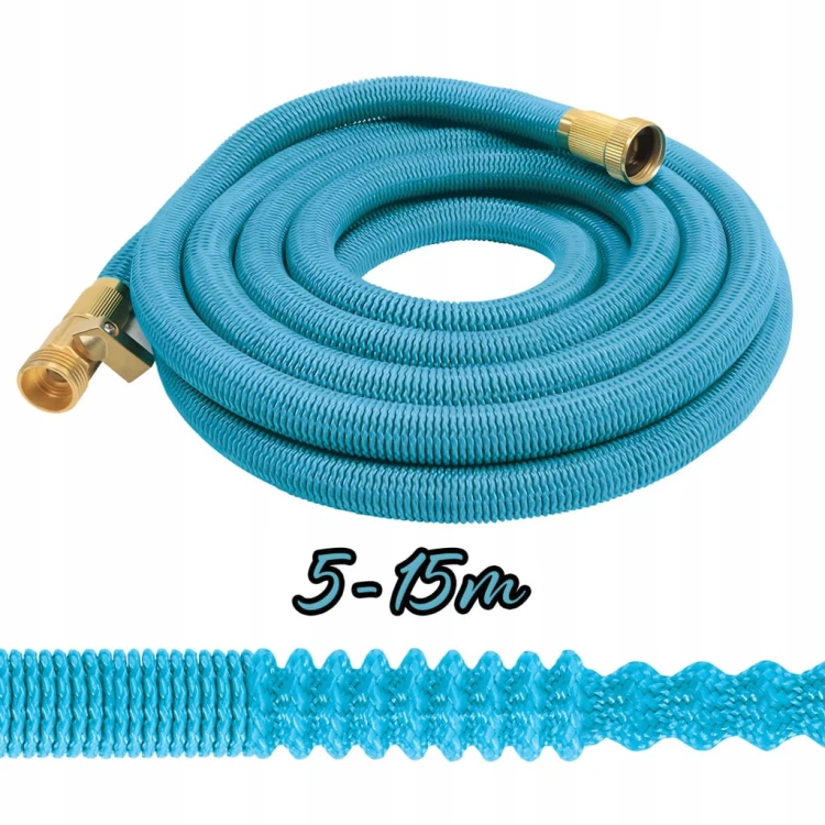 Wąż Ogrodowy Elestyczny Rozciągliwy 5-15m Pistolet 1/2 3/4 Zraszacz Premium
