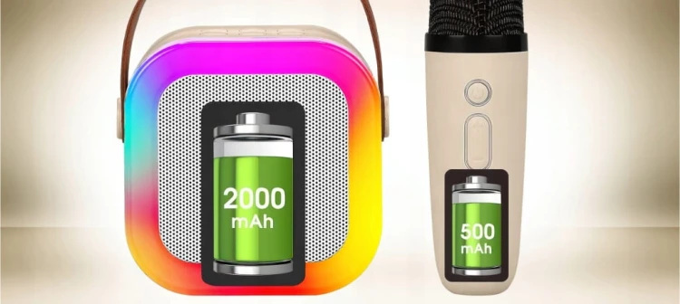 ZESTAW KARAOKE 2 MIKROFONY + GŁOŚNIK BEZPRZEWODOWY BLUETOOTH SUPER DŹWIĘK