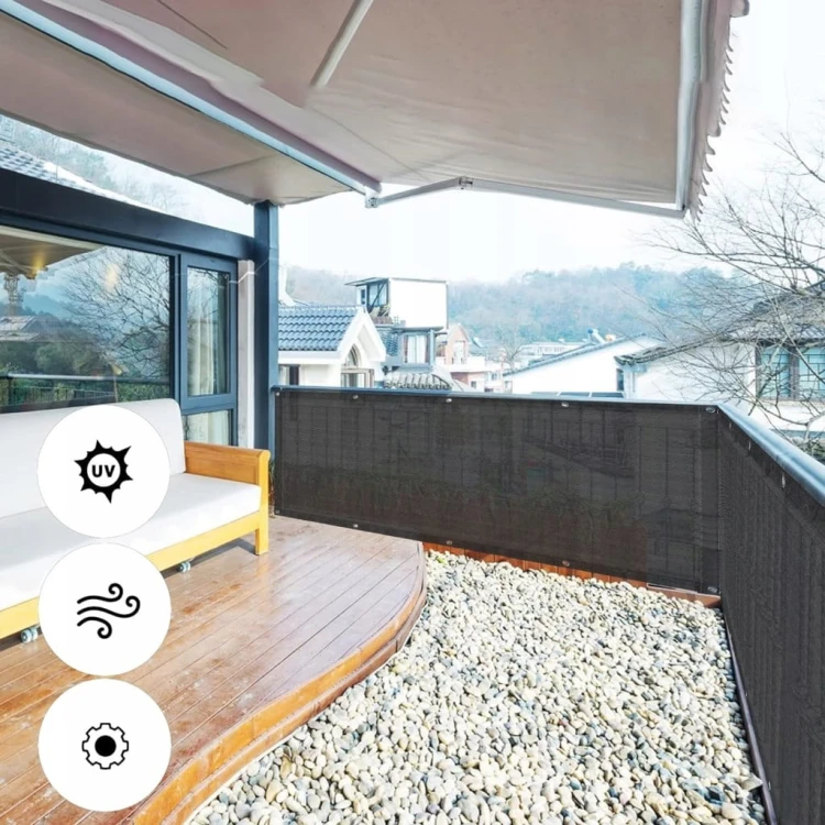 OSŁONA NA BALKON BALKONOWA TARAS SIATKA PRZECIWSŁONECZNA UV 95% 180g 1x5 m