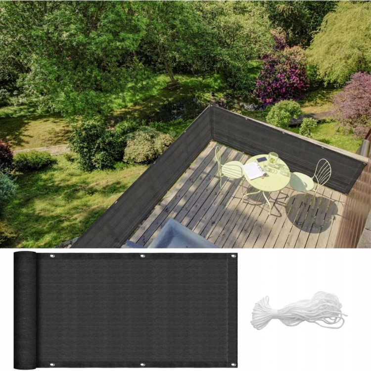 OSŁONA NA BALKON BALKONOWA TARAS SIATKA PRZECIWSŁONECZNA UV 95% 180g 1x5 m
