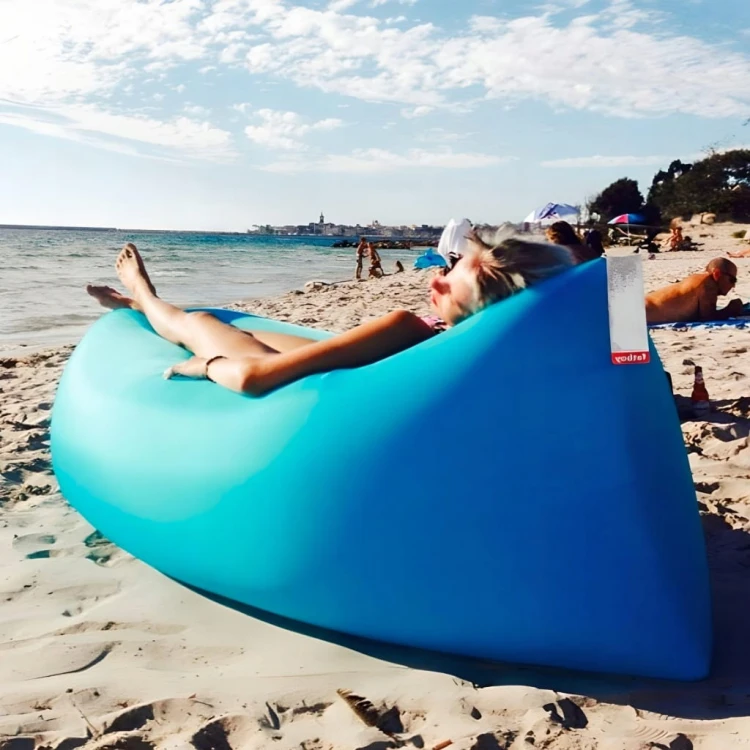 LAZY BAG NADMUCHIWANA ROZKŁADANA SOFA NA PLAŻE FOTEL MATERAC LEŻAK MOCNY