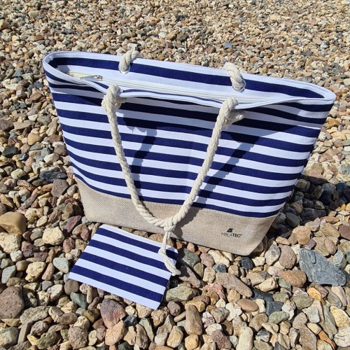 TORBA PLAŻOWA NA PLAŻĘ DUŻA TOREBKA ZAKUPY PIKNIK W MARYNISTYCZNYM STYLU XL
