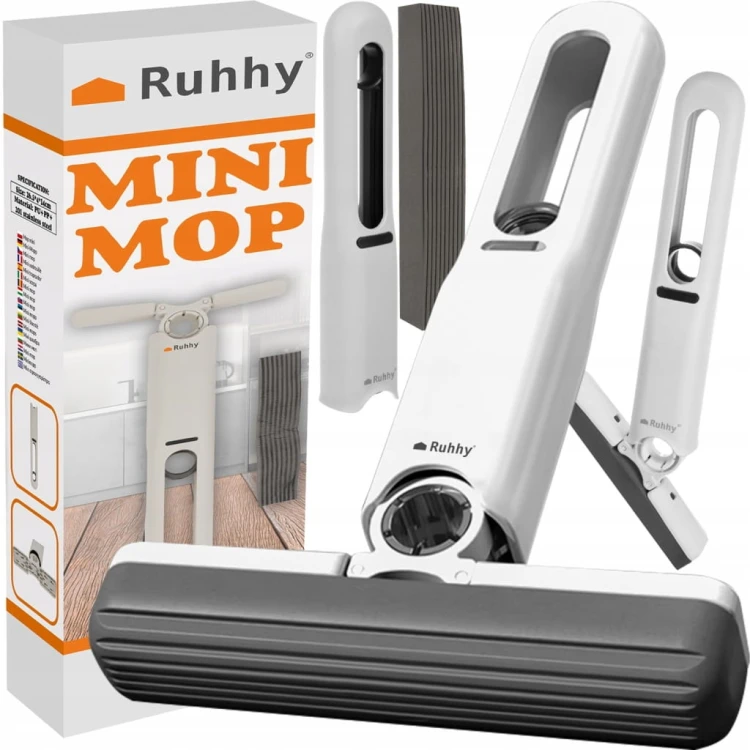 Mop płaski Ruhhy Ręczny Mop do Mycia i Ścierania 14,5 cm