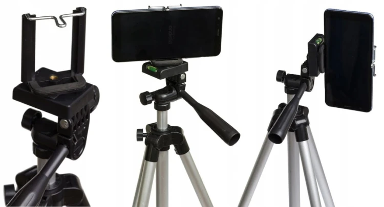 Statyw 133cm + Pilot Uchwyt na Telefon Kamerę Aparat Zestaw 4w1 Tripod