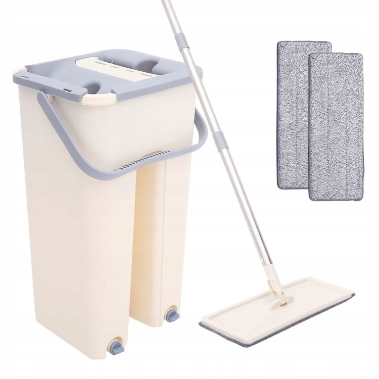 MOP OBROTOWY PŁASKI DWUKOMOROWY + WIADRO
