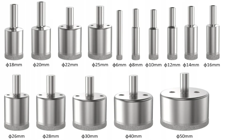 OTWORNICE DIAMENTOWE DO GRESU PŁYTEK SZKŁA KORONKI ZESTAW 15 SZT 6 - 50 mm