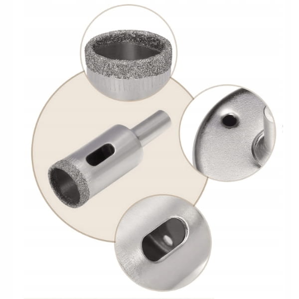 OTWORNICE DIAMENTOWE DO GRESU PŁYTEK SZKŁA KORONKI ZESTAW 15 SZT 6 - 50 mm