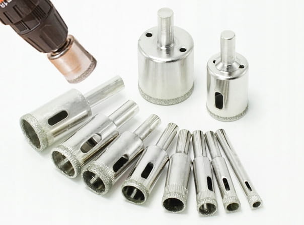 OTWORNICE DIAMENTOWE DO GRESU PŁYTEK SZKŁA KORONKI ZESTAW 15 SZT 6 - 50 mm