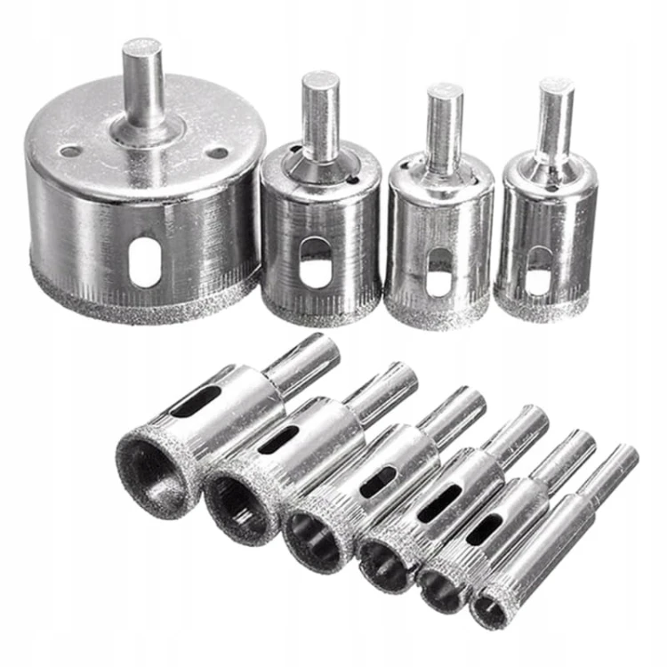 OTWORNICE DIAMENTOWE DO GRESU PŁYTEK SZKŁA KORONKI ZESTAW 15 SZT 6 - 50 mm