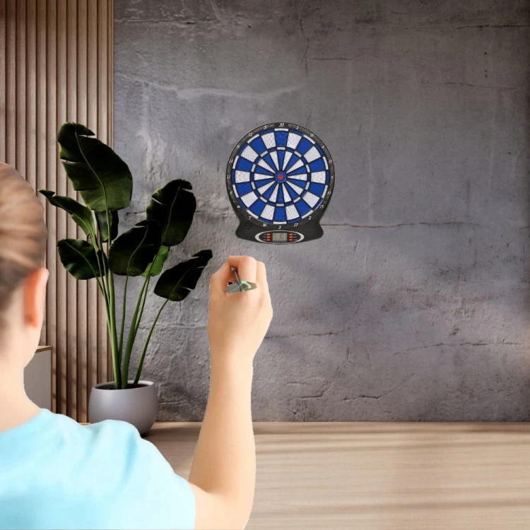 ELEKTRONICZNA TARCZA DART DO GRY RZUTKI LOTKI TABLICA + 6 RZUTEK ZESTAW XL