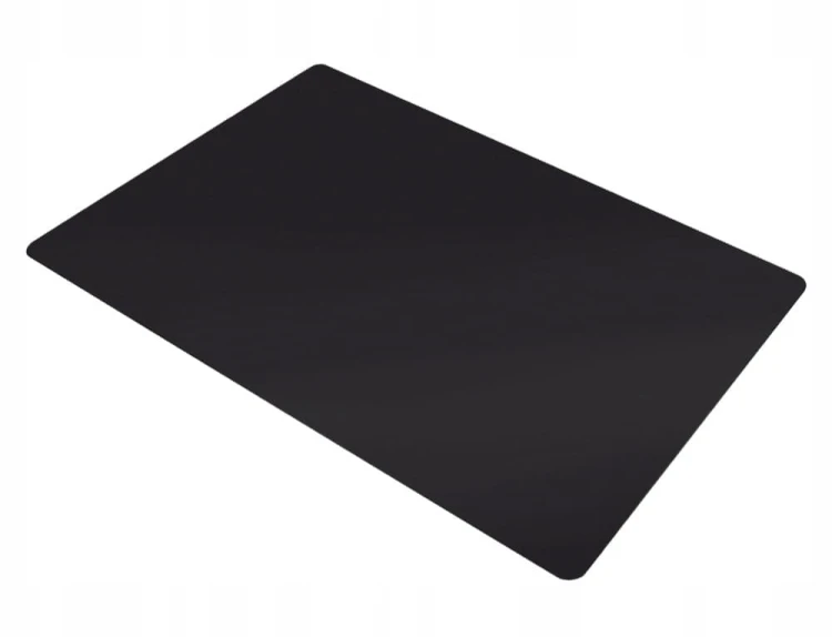 MATA OCHRONNA CZARNA PODKŁADKA POD FOTEL KRZESŁO NA PODŁOGĘ 140 x 100 CM