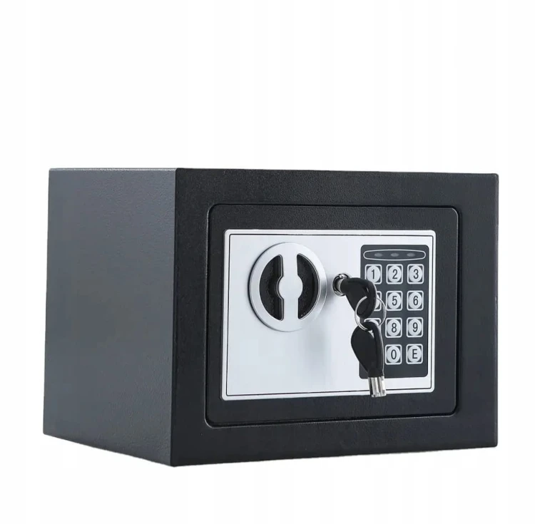 SEJF DOMOWY MEBLOWY KASETKA NA PIENIĄDZE ZAMEK ELEKTRONICZNY SZYFR KOD PIN
