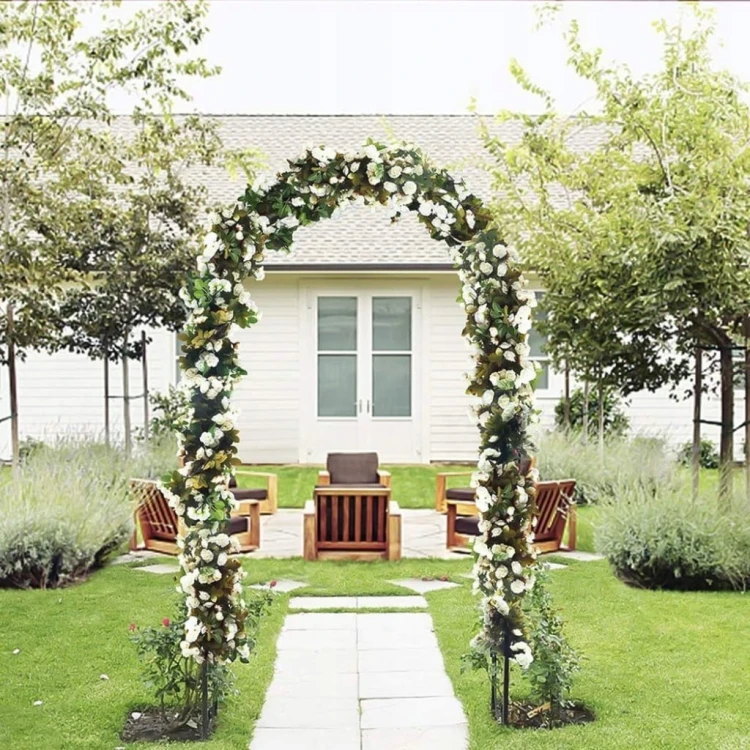 PERGOLA OGRODOWA ŁUK NA RÓŻE KWIATY METALOWA DEKORACYJNA 240 cm