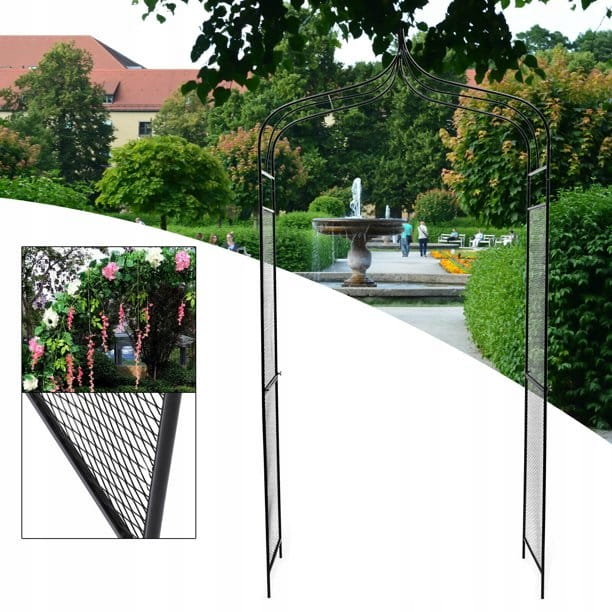 PERGOLA OGRODOWA ŁUK NA RÓŻE KWIATY METALOWA DEKORACYJNA 240 cm