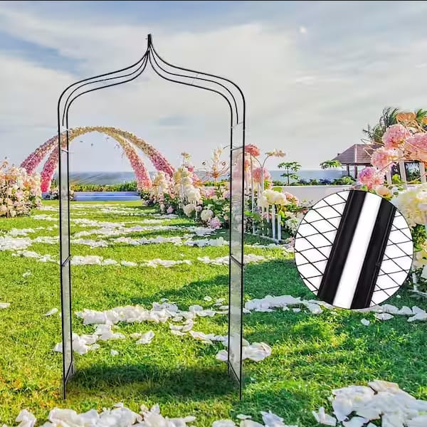 PERGOLA OGRODOWA ŁUK NA RÓŻE KWIATY METALOWA DEKORACYJNA 240 cm