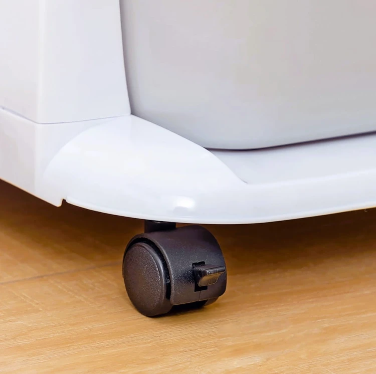 PLASTIKOWY REGAŁ NA ZABAWKI NA KÓŁKACH POJEMNIK KOSZ MOBILNY ORGANIZER DUŻY