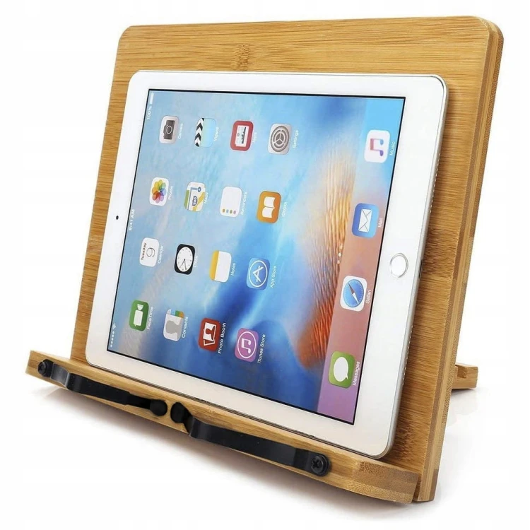 PODSTAWKA POD KSIĄŻKĘ STOJAK PODPÓRKA NA TABLET DO CZYTANIA BAMBUS