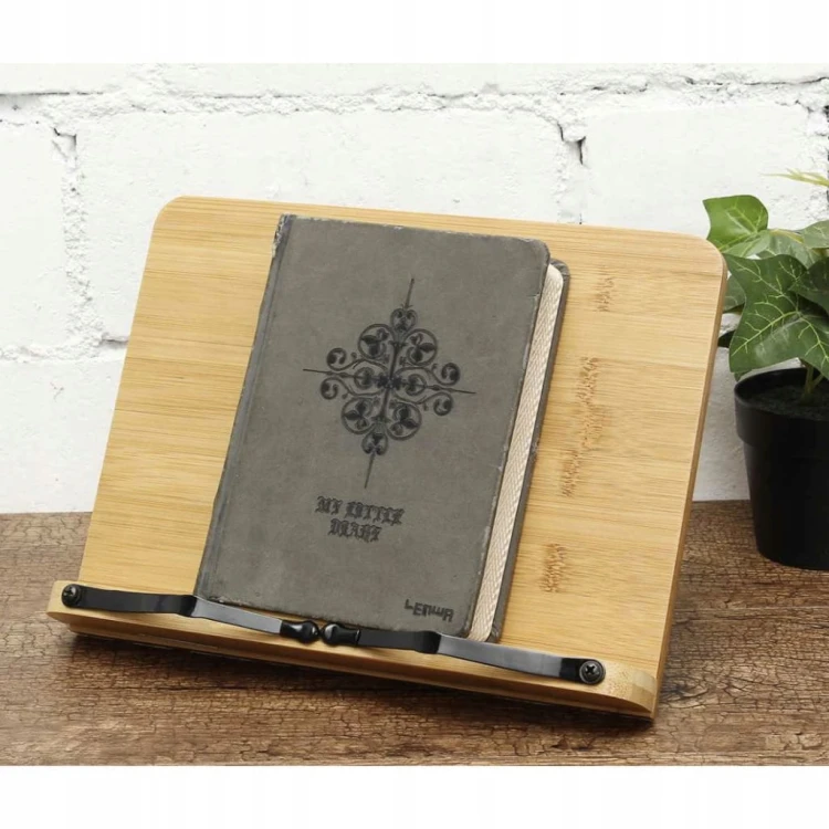 PODSTAWKA POD KSIĄŻKĘ STOJAK PODPÓRKA NA TABLET DO CZYTANIA BAMBUS