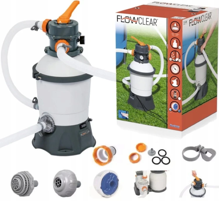 POMPA PIASKOWA DO BASENU FILTRUJĄCA DO BASENÓW WĘŻE 3028 L/H BESTWAY 58515