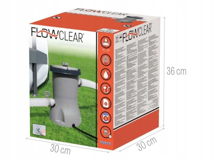 POMPA Z FILTREM DO BASENU OGRODOWEGO 2006L/H FILTRUJĄCA FILTR BESTWAY 58383
