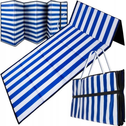 MATA PLAŻOWA NA PLAŻE KAMIENISTE GRUBA DUŻA XXL KOC PLAŻOWY SKŁADANA 190CM