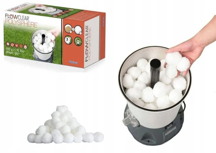 KULKI FILTRACYJNE DO POMPY PIASKOWEJ BASENOWEJ 500G WKŁAD DO BASENU BESTWAY