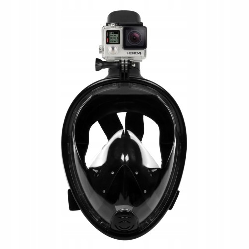 MASKA DO NURKOWANIA PEŁNOTWARZOWA DO SNORKELINGU NURKOWANIE CZARNY L/XL