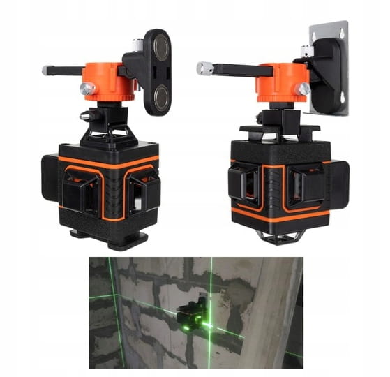 POZIOMICA LASEROWA KRZYŻOWA SAMOPOZIOMUJĄCA PŁASZCZYZNOWA LASER 4D 360 °