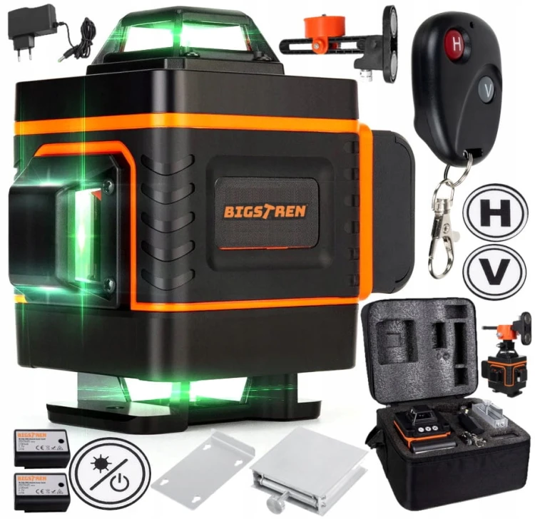 POZIOMICA LASEROWA KRZYŻOWA SAMOPOZIOMUJĄCA PŁASZCZYZNOWA LASER 4D 360 °