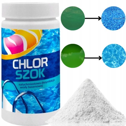 CHLOR SZOK DO BASENU GRANULAT GAMIX 1KG CHEMIA BASENOWA DEZYNFEKCJA