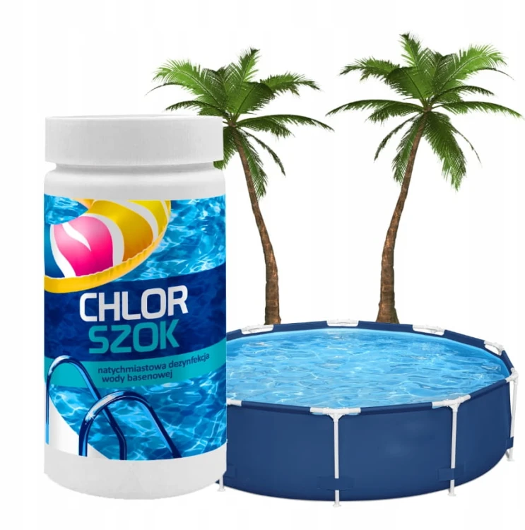 CHLOR SZOK DO BASENU GRANULAT GAMIX 1KG CHEMIA BASENOWA DEZYNFEKCJA