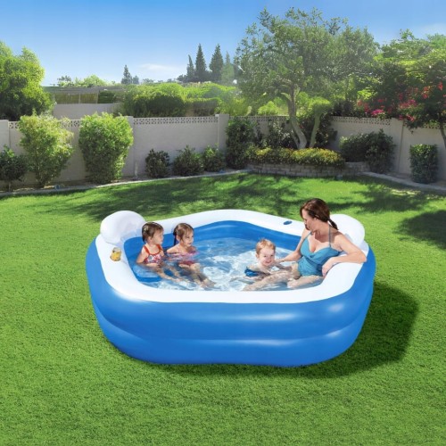 BASEN OGRODOWY DMUCHANY BESTWAY DLA DZIECI RODZINY PODUSZKI XXL 213 x 206cm