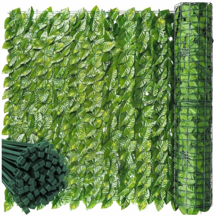 SZTUCZNY ŻYWOPŁOT BLUSZCZ NA OGRODZENIE BALKON ŚCIANĘ SIATKA 3 m x 50 cm