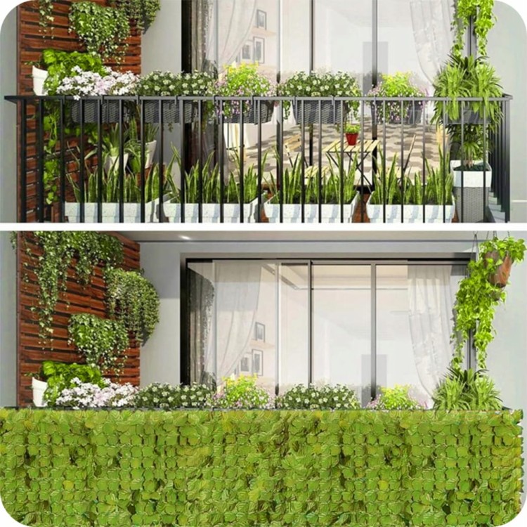 SZTUCZNY ŻYWOPŁOT BLUSZCZ NA OGRODZENIE BALKON ŚCIANĘ SIATKA 3 m x 50 cm