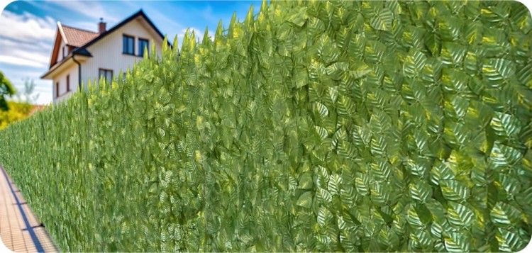 SZTUCZNY ŻYWOPŁOT BLUSZCZ NA OGRODZENIE BALKON ŚCIANĘ SIATKA 3 m x 50 cm
