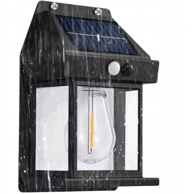 LAMPA SOLARNA OGRODOWA KINKIET ELEWACYJNY OGRÓD LED CZUJNIK RUCHU ZMIERZCHU