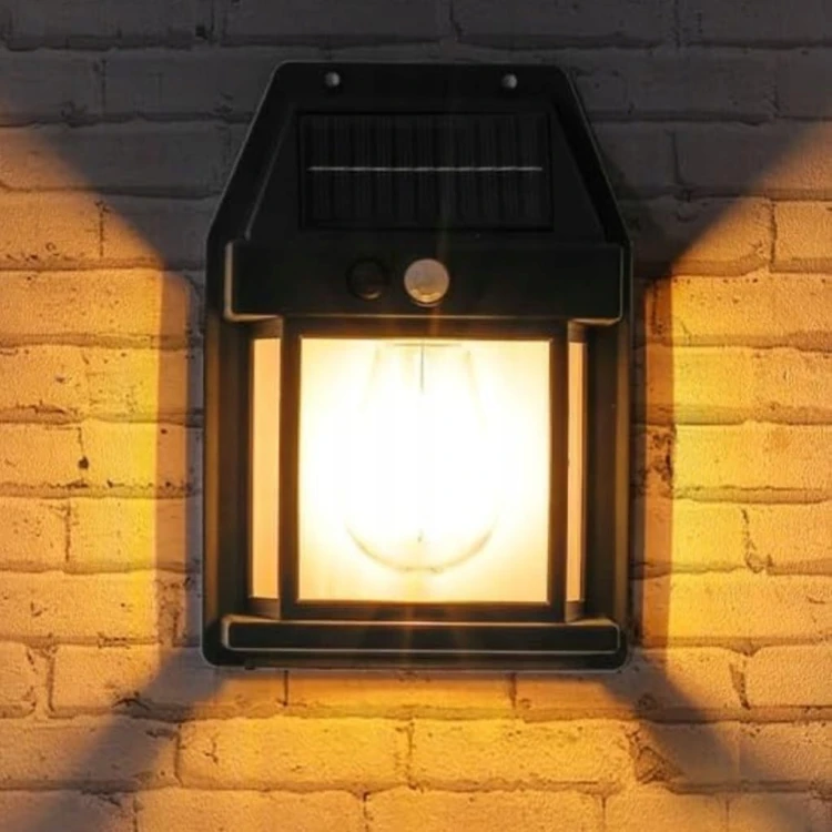 LAMPA SOLARNA OGRODOWA KINKIET ELEWACYJNY OGRÓD LED CZUJNIK RUCHU ZMIERZCHU