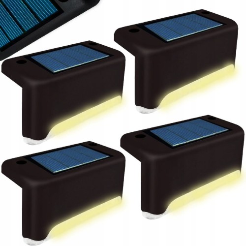 8x LAMPA SOLARNA NA SCHODY LAMPKI OGRODOWE LED SCHODOWE NA TARAS ZEWNĘTRZNE