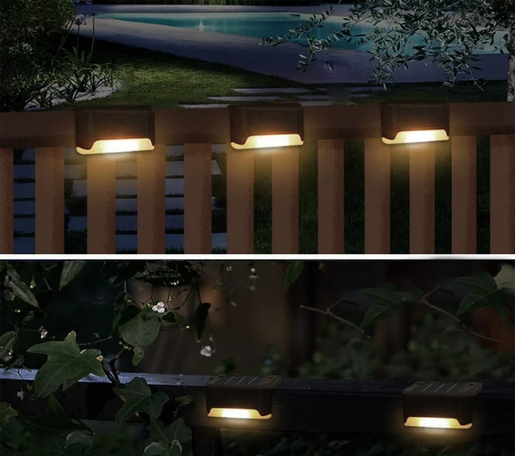8x LAMPA SOLARNA NA SCHODY LAMPKI OGRODOWE LED SCHODOWE NA TARAS ZEWNĘTRZNE