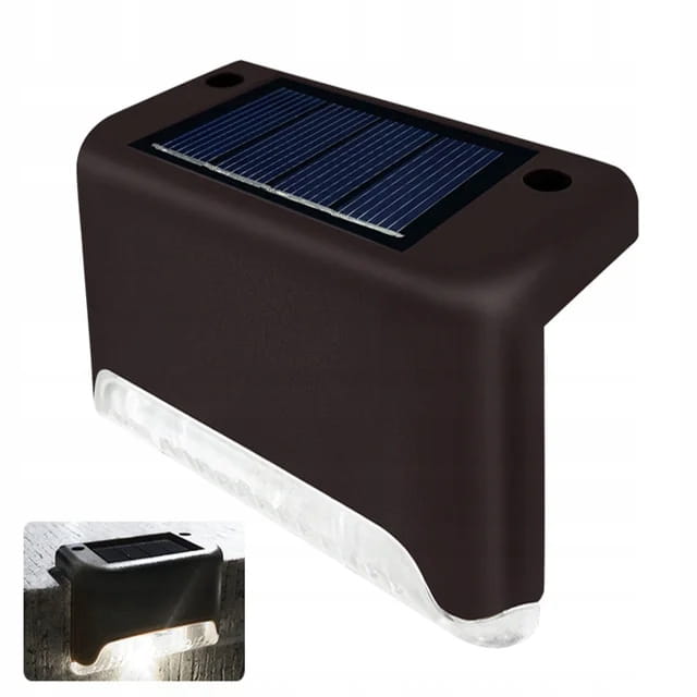 8x LAMPA SOLARNA NA SCHODY LAMPKI OGRODOWE LED SCHODOWE NA TARAS ZEWNĘTRZNE