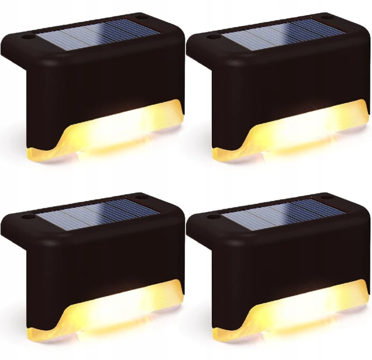 8x LAMPA SOLARNA NA SCHODY LAMPKI OGRODOWE LED SCHODOWE NA TARAS ZEWNĘTRZNE