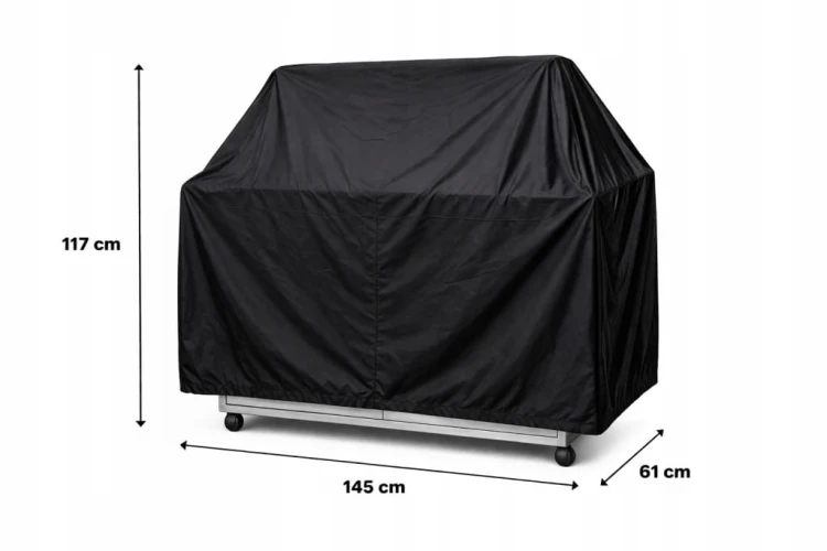 POKROWIEC NA GRILLA GRILL GAZOWY WODOODPORNY SOLIDNY DUŻY 145 x 61 x 117 cm