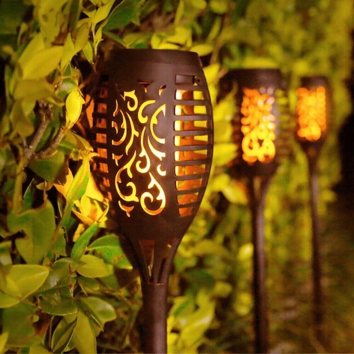LAMPA SOLARNA OGRODOWA LED POCHODNIA PŁOMIEŃ OGIEŃ LAMPKI SOLARNE 12 SZTUK