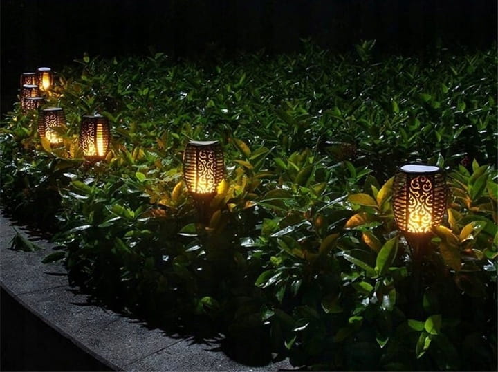 LAMPA SOLARNA OGRODOWA LED POCHODNIA PŁOMIEŃ OGIEŃ LAMPKI SOLARNE 12 SZTUK