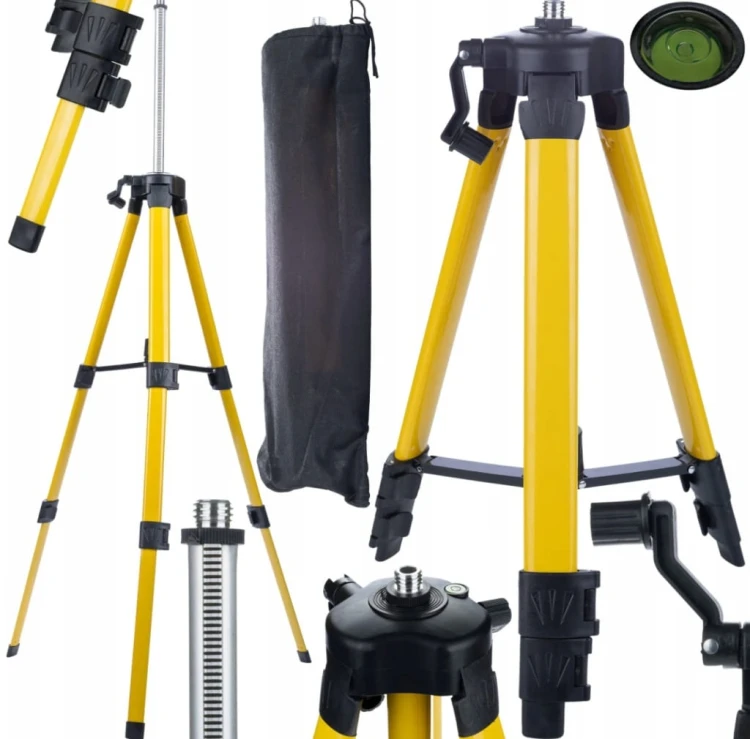 POZIOMNICA LASEROWA POZIOMICA 4D 16 LINII KRZYŻOWA 360 LASER ZESTAW STATYW