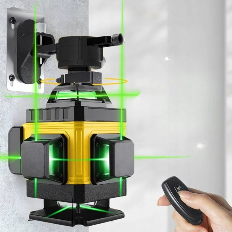 POZIOMNICA LASEROWA POZIOMICA 4D 16 LINII KRZYŻOWA 360 LASER ZESTAW STATYW