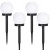 6x KULA SOLARNA LAMPA LED OGRODOWA WBIJANA BIAŁA 36 CM KULE OGRODOWE LAMPKI