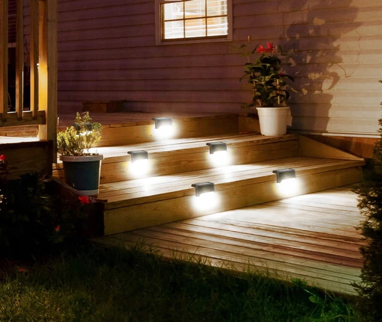 8x LAMPA SOLARNA NA SCHODY LAMPKI OGRODOWE LED SCHODOWE NA TARAS ZEWNĘTRZNE