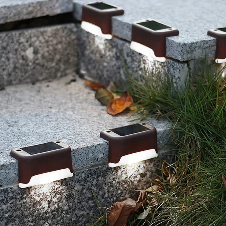 8x LAMPA SOLARNA NA SCHODY LAMPKI OGRODOWE LED SCHODOWE NA TARAS ZEWNĘTRZNE